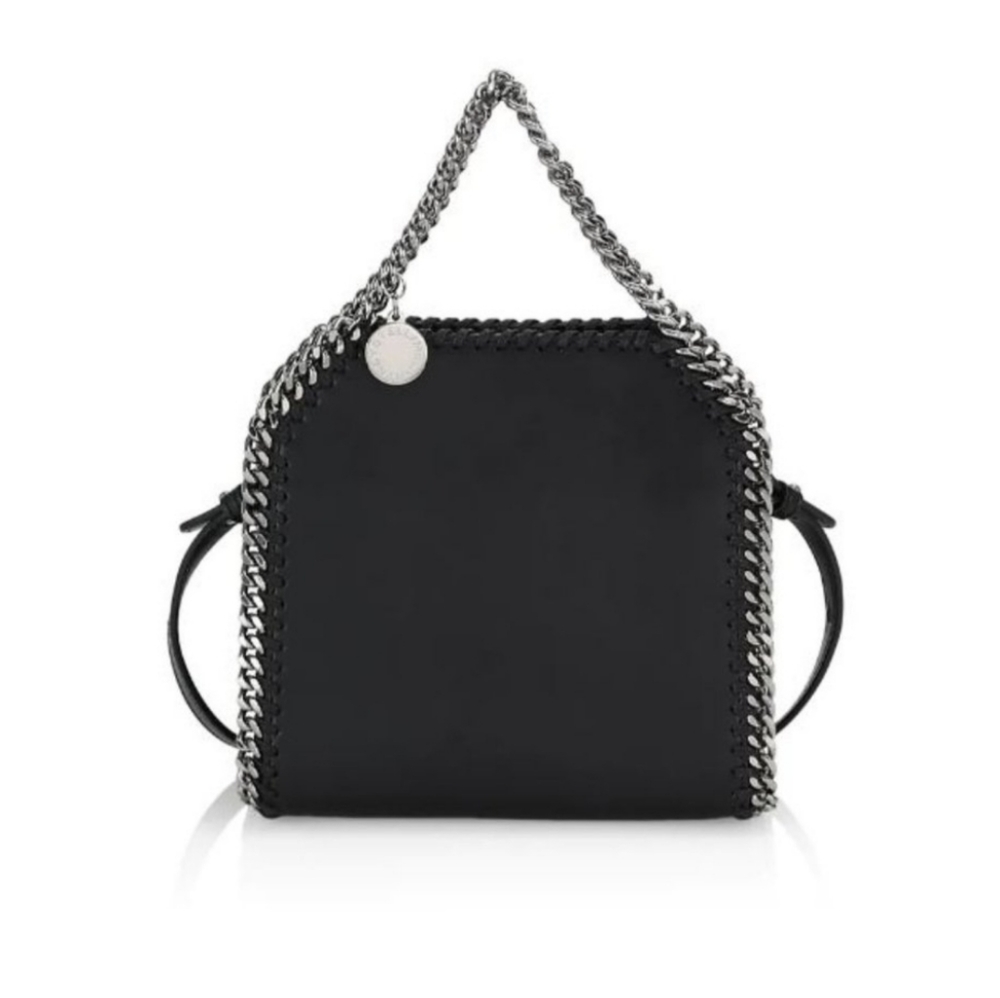 Stella McCartney Falabella Small Crossbody Bag Black Silver - Picture 3 of 10